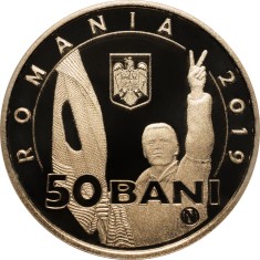 Romania 50 bani 2019 (proof in capsula; comemorativa: Revolutia din 1989) KM-445 UNC !!!
