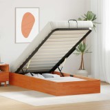 vidaXL Cadru de pat ottoman cu depozitare Maro Ceară 90 x 190 cm 3418764