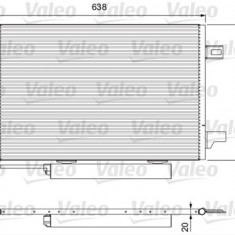 Condensator climatizare AC Valeo, MERCEDES Clasa A (W169), 2008-2012; Clasa B (W245), 2005-2011 motor 1,5; 1,7; 2,0 benzina; 2,0 cdi diesel, aluminiu