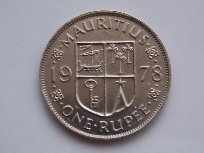 ONE RUPEE 1978 MAURITIUS