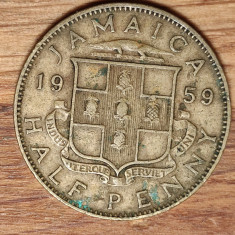 Jamaica - moneda de colectie raruta - 1/2 half penny 1959 - Elisabeta - superba