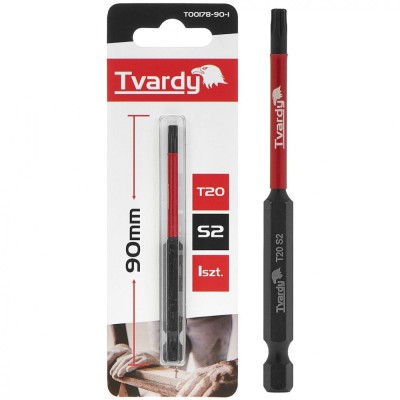 Bit de impact T20, 90 mm S2, Tvardy T00178-90-1 foto