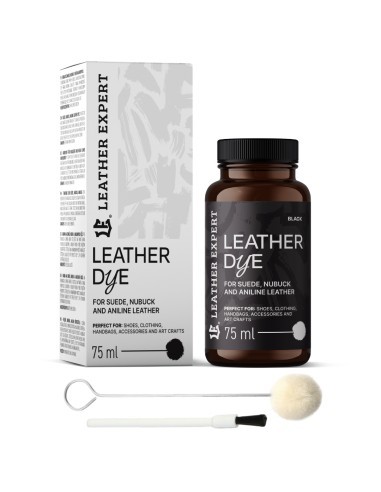 Vopsea Piele Intoarsa Negru Leather Expert, Dye for suede, nubuck, aniline 75ml