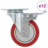 VidaXL Roți pivotante, 12 buc., 100 mm