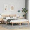 VidaXL Cadru de pat cu headboard Maro Lemn masiv de pin 872365