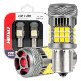 Becuri LED CANBUS BA15S 1156 6000K 12V/24V, error free, AMiO