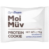 GymBeam MoiM&uuml;v Protein Cookie biscuiți cu proteine aroma Blueberry &amp; White Chocolate 75 g