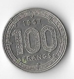 Moneda 100 francs 1967 - Camerun, Africa, Cupru-Nichel