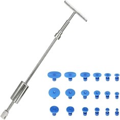 Kit reparare caroserie auto, cu ciocan inertial si 18 ventuze incluse, pentru indepartarea indoiturilor si loviturilor mici, actionare manuala, univer