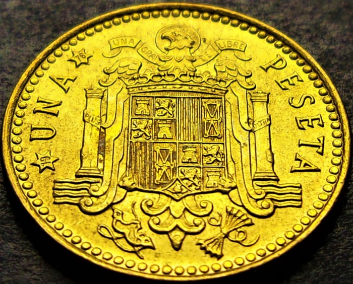 Moneda 1 PESETA - SPANIA, anul 1976 (model 1975) * cod 1190 A = UNC