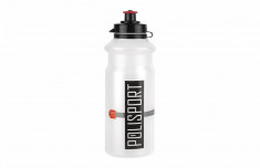 Bidon Apa Polisport transparent 700 Ml Alb Negru foto