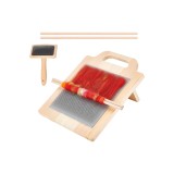 Set perie de cardat și tablă de amestecare a l&acirc;nii, tablă de amestecare a fibrelor cu perie de l&acirc;nă, 36.2x32x16cm
