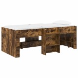 vidaXL Cadru de Pat &Icirc;nalț pentru Copii 2 pcs Stejar fumuriu 3422583