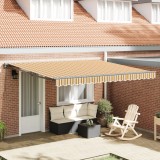 VidaXL Cortina Retractabilă Manual Albastru Marin 400x300 cm țesătură
