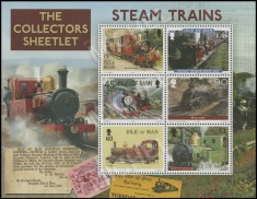 ISLE of MAN - INSULA MAN- 2019 LOCOMOTIVE CU ABUR - Bloc cu 6 timbre