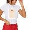 Tricou dama alb - Cocktail Kiss - M