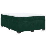 Cumpara ieftin Pat box spring cu saltea, verde inchis, 160x200 cm, catifea