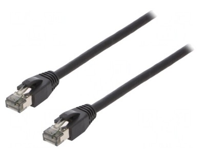 Patch cord S/FTP Cat 8.1 LSZH Negru 10m 26AWG foto