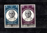Serie Completa 2 Timbre Samoa 1970 Vizita Papei Paul al VI-lea Nestampilate - A688