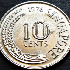 Moneda exotica 10 CENTI - SINGAPORE, anul 1976 * cod 34 = A.UNC