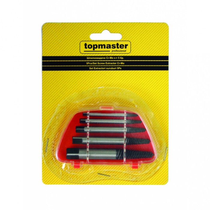 Set extractoare suruburi rupte 5 piese