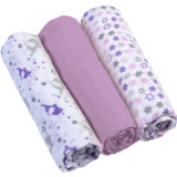 BabyOno Diaper Super Soft scutece textile Violet 70 &times; 70 cm 3 buc