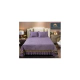 Cumpara ieftin Set Cuvertura Pat Catifea - JO131 Mov