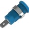 Conector banană 4mm soclu 36A 1kV albastru nichelat