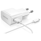 Incarcator Retea cu cablu MicroUSB Samsung ETA-U90E + ECB-DU68WE, 1 X USB, Alb