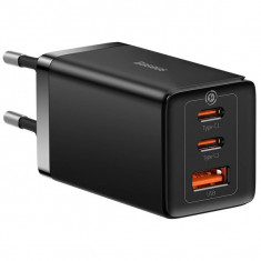 GaN 2xUSB C 1xUSB 65W GaN5 Pro încărcător de rețea GaN5 Pro + cablu USB C 100W - negru Baseus