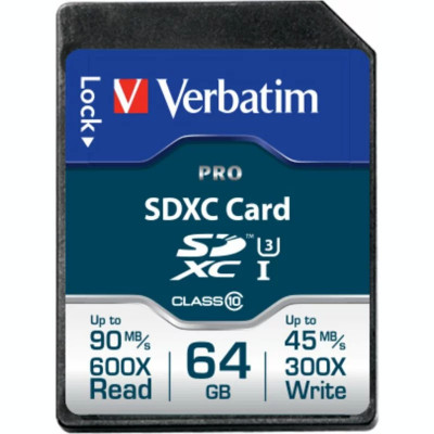 Card memorie SDXC 64GB VERBATIM SECURE DIGITAL 47022 foto