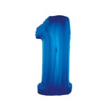 Balon folie sub forma de cifra, culoare albastra 92 cm-Tip Cifra 1