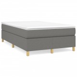 Cumpara ieftin Pat box spring cu saltea, gri inchis, 120x200 cm, textil