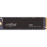 SSD, Crucial, T500, 2TB, PCIe, Gen4 NVMe M.2 SSD, Negru
