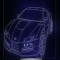 Lampă 3D Personalizată cu Mașină &ndash; Număr Personalizat și Nume Gravabil