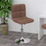 VidaXL Scaun de bar pivotant, maro, material textil