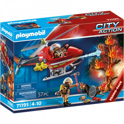 Playmobil - Elicopter De Pompieri Cu 2 Figurine foto