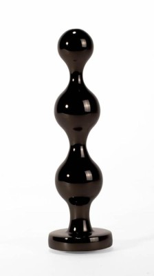 Dop Anal Cu Bijuterie Secret Shine Booty Call M, Metalic + Negru, 11.5 cm foto