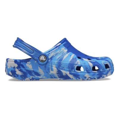 Saboți Crocs Classic Marbled Clog Albastru - Blue Bolt/Multi foto