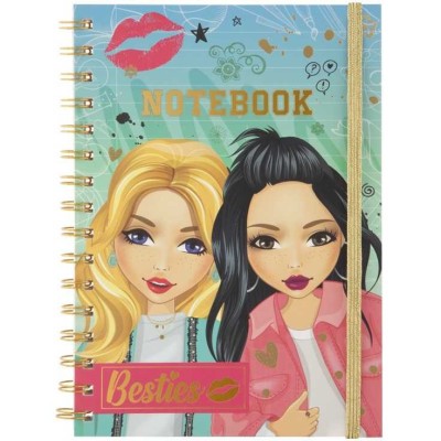 Caiet Besties A5 - 50 de pagini cu legare spirala pentru fetite creative Grafix GR140017 foto