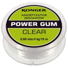 Elastic Powergum Method Feeder Konger Shock Absorber Clear 5m, 0.6mm, 4kg foto