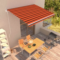 Gossi copertina retractabila automat, portocaliu &amp; maro, 400 x 300 cm