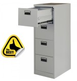 Clasificator Metalic Premium PLUS, 4 Sertare, Asamblat, 460x620x1325 mm, Otel, Gri