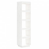Bibliotecă/Separator cameră alb 40x35x167 cm lemn masiv de pin