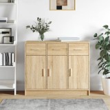 Gossi servanta, stejar sonoma, 91x28x75 cm, lemn prelucrat