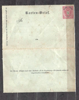 AUSTRIA 1883 - CARTE POSTALA NECIRCULATA, Y5 foto