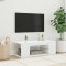 vidaXL Comodă TV cu lumini LED, alb, 90x39x30 cm