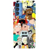 Husa compatibila cu Motorola Moto G20 model Family Guy characters, Silicon, TPU, Viceversa, Transparent, Carcasa