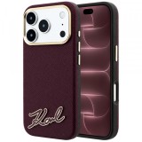 Husa MagSafe pentru Apple iPhone 18 Pro Max / 17 Pro Max, Karl Lagerfeld, Grained Resin Sign Logo, Visinie