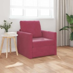 vidaXL Canapea pat cu pernă bordo 74 x 77 x 81 cm Catifea